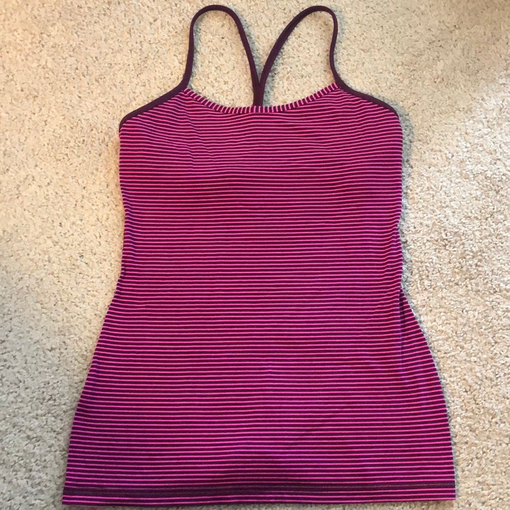 Lululemon striped power Y tank
